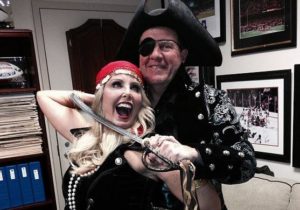 Bill Belichick dresses up as a pirate.