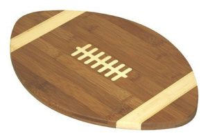 Bamboo football cutting board