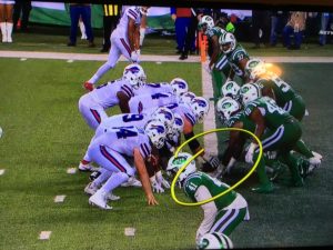 Jets-Bills line of scrimmage