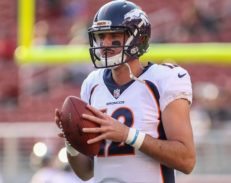 Broncos QB Paxton Lynch tears up after ankle injury ends his day