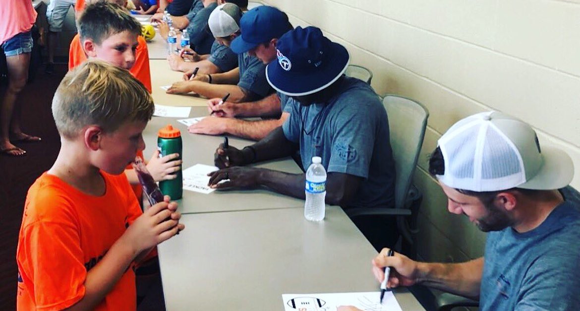 Alex Tanney signed autographs at his TackleMS fundraiser