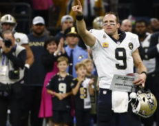 Drew Brees is Celebrated After Breaking the All-Time Passing Yards Record