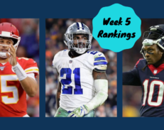 Fitz on Fantasy: Week 5 Rankings By Position