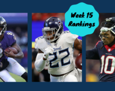 Fitz on Fantasy: Week 15 Rankings By Position