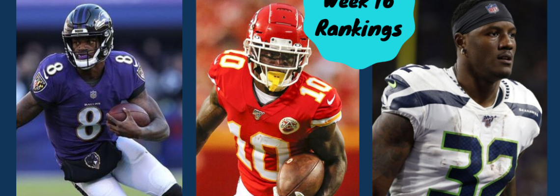 Fitz on Fantasy: Week 16 Complete Player Rankings