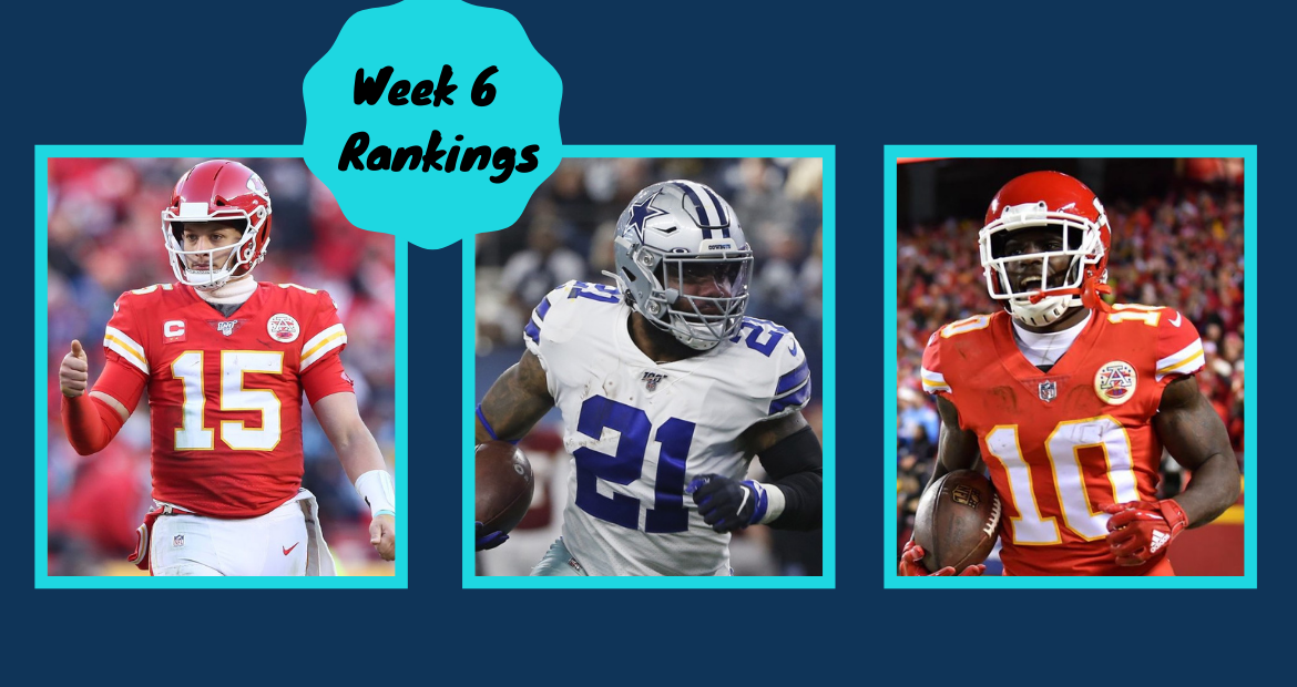 week 6 fantasy football rankings