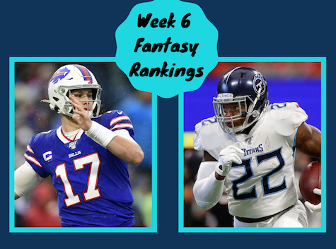 Fitz on Fantasy: Complete Week 6 Rankings By Position