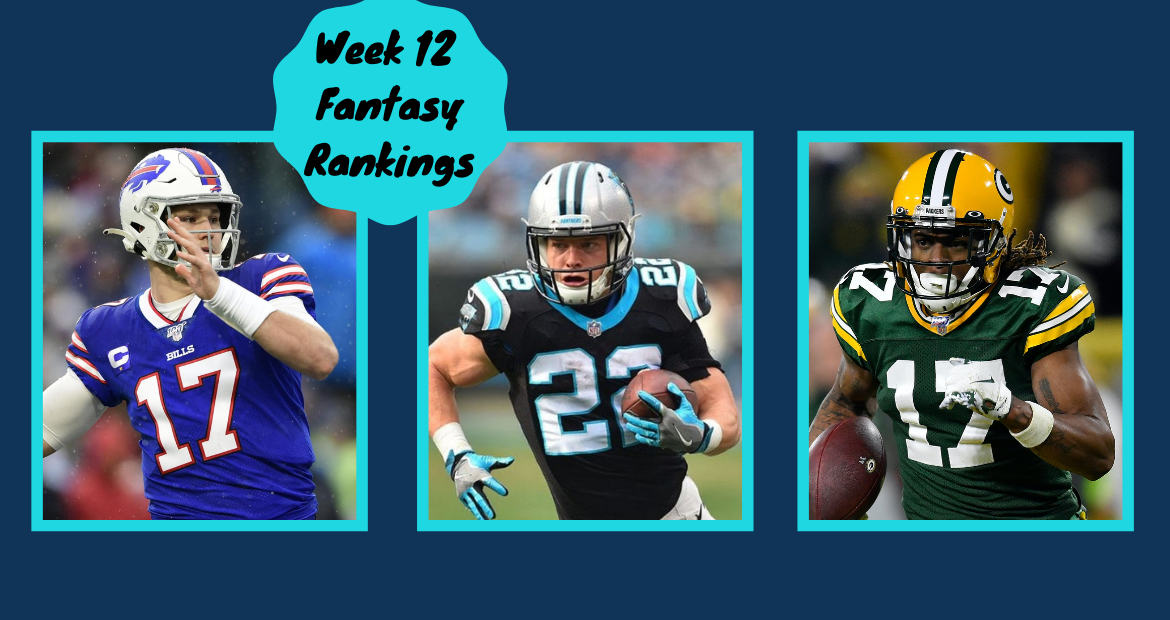 week 12 fantasy football rankings