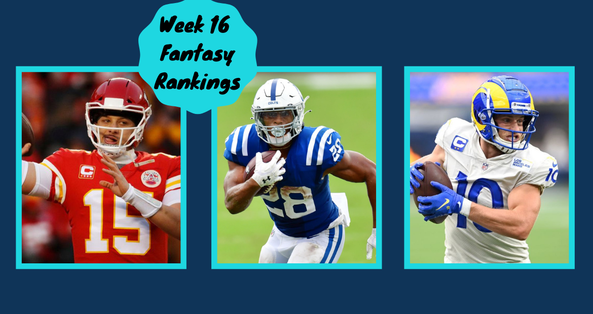 week 16 fantasy football rankings